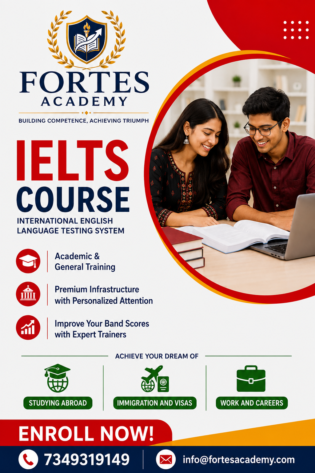 Fortes Academy IELTS course banner